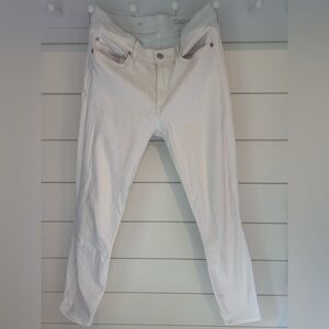 Gap white skinny jeans